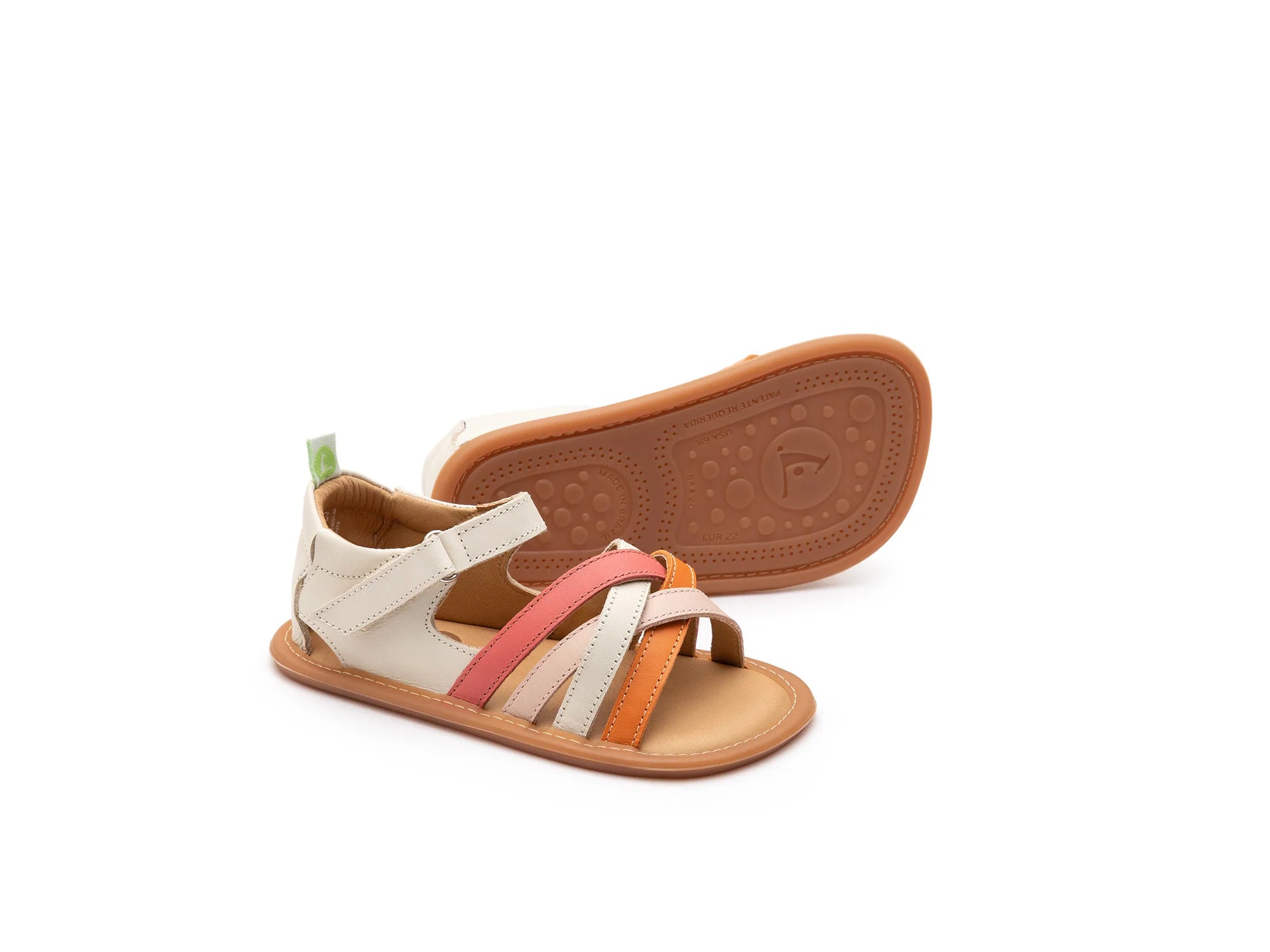 Tip Toey Joey Criss Cross Sandals - Coral Mat