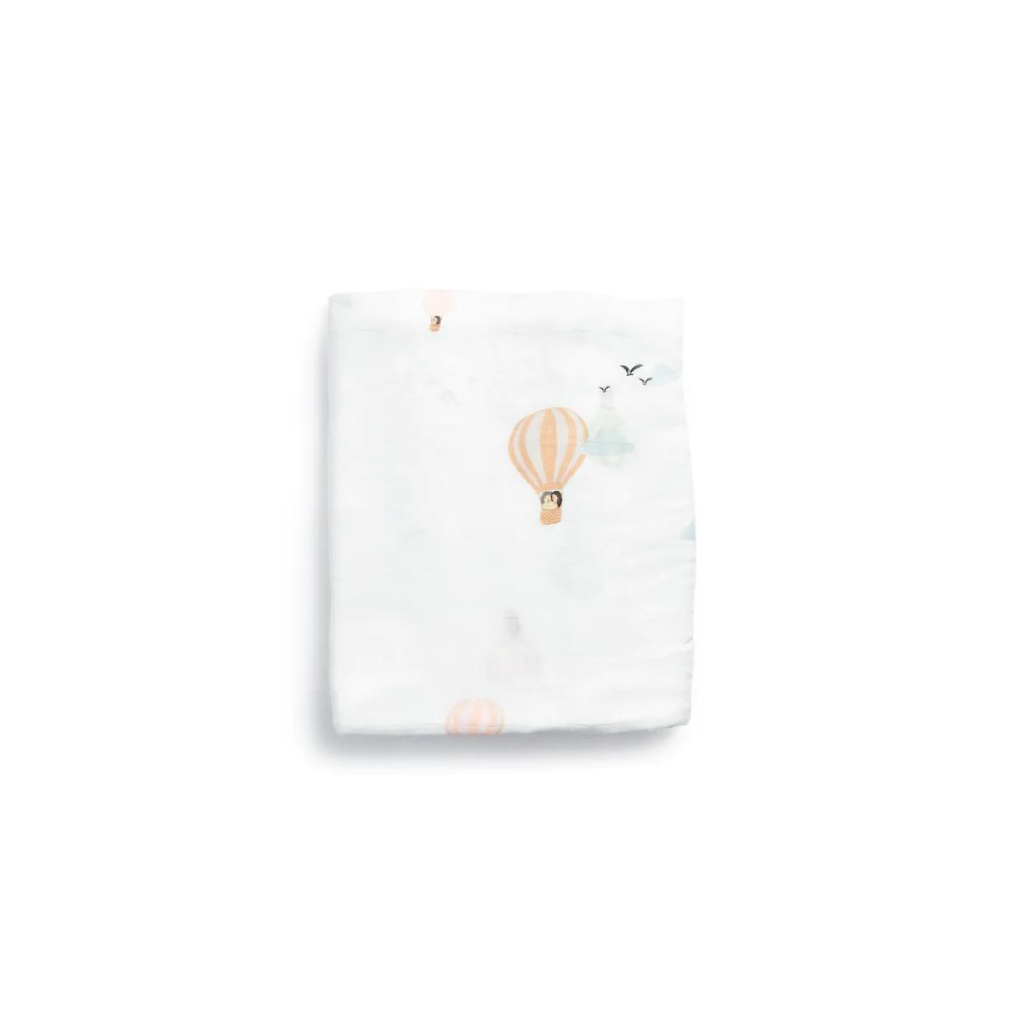 Khăn Quấn em bé vải sợi tre Kèm Túi Vải Organza 120x120Little