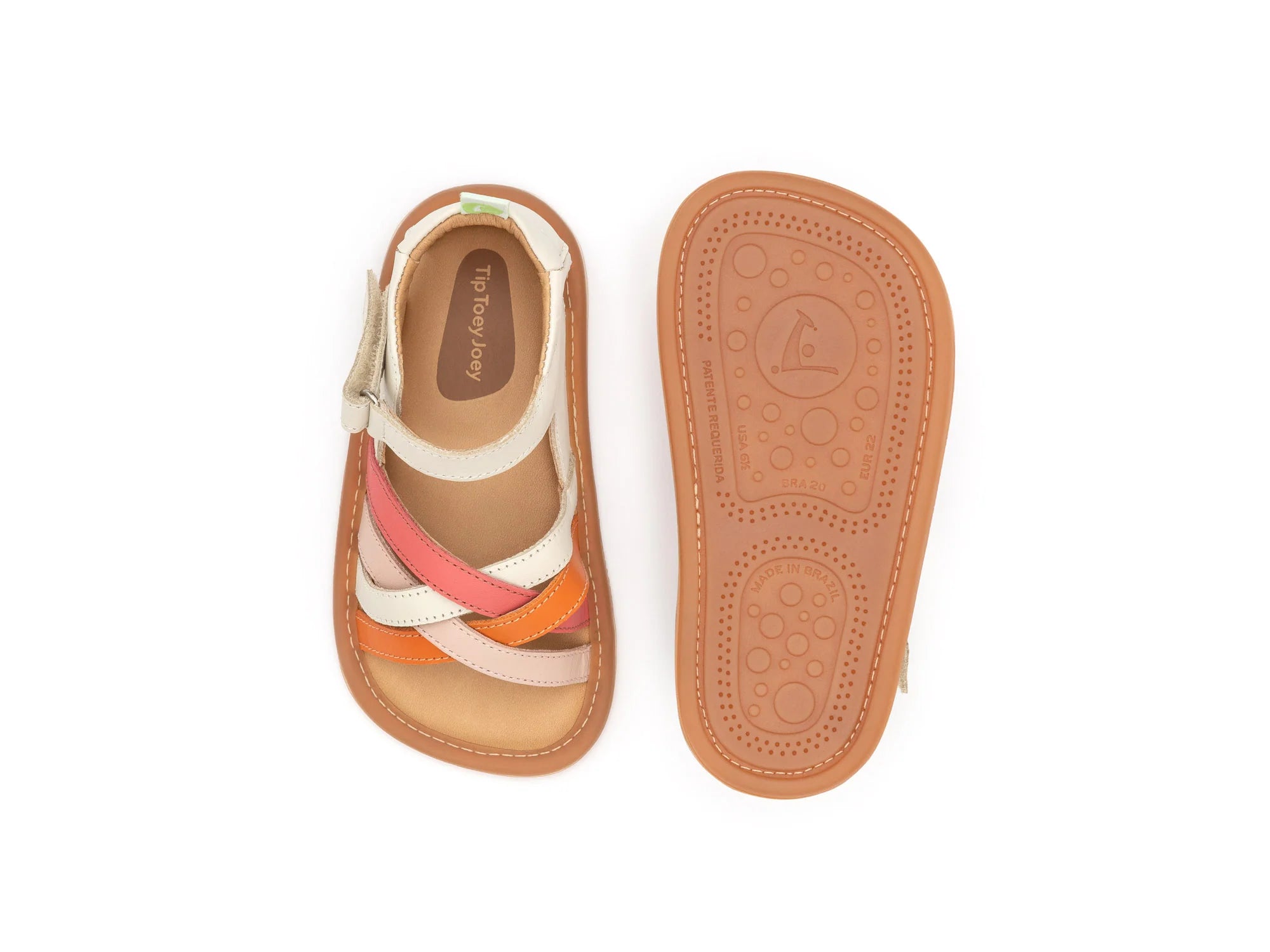 Tip Toey Joey Criss Cross Sandals - Coral Mat