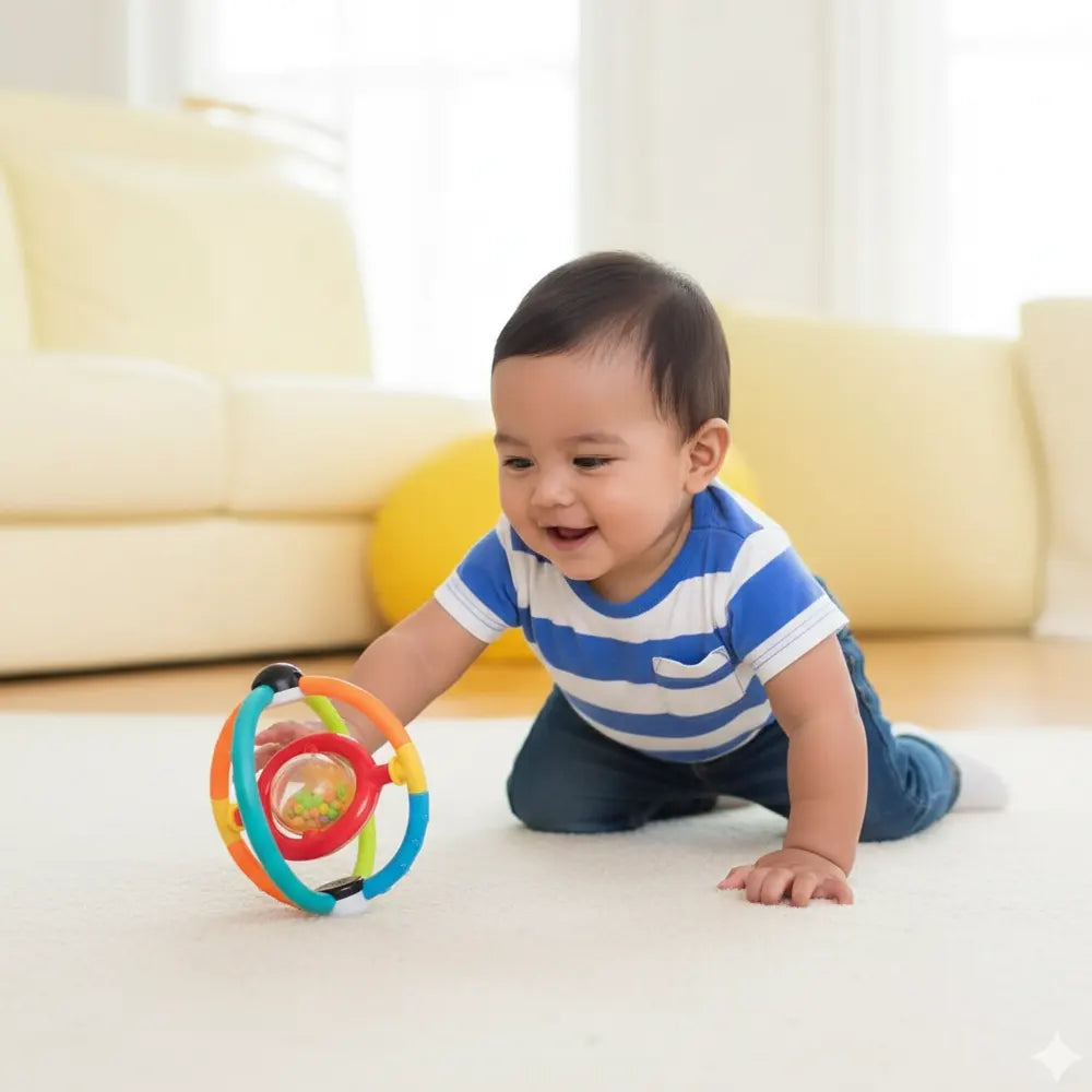 Xúc Xắc Thăng Bằng Infantino INF ORBIT RATTLE Cho Bé Từ 6 Tháng