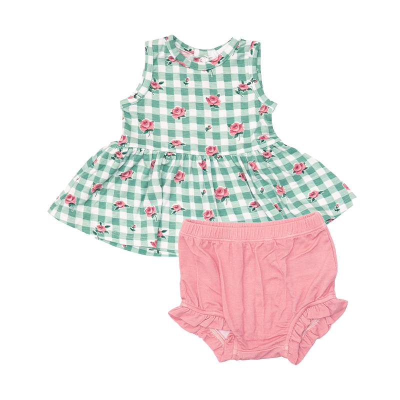 Angel Dear Set of ruffled shirt and pumpkin pants for girls