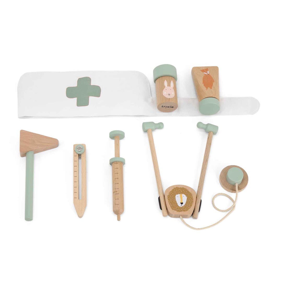 Bộ đồ chơi bác sĩ Trixie bằng gỗ, đồ chơi tương tác cho bé phát triển kỹ năng