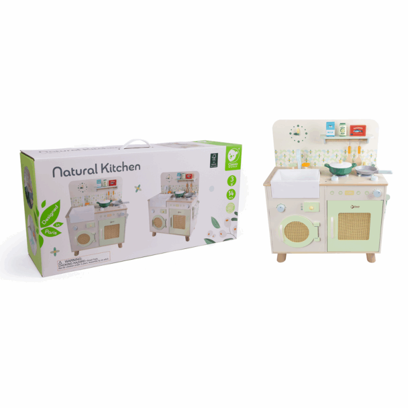 Bộ Đồ Chơi Nhà Bếp Bằng Gỗ Classic World – Kitchen Gỗ Tự Nhiên 16 Món Cho Bé (Đồ Chơi Giả Vờ Nấu Ăn)