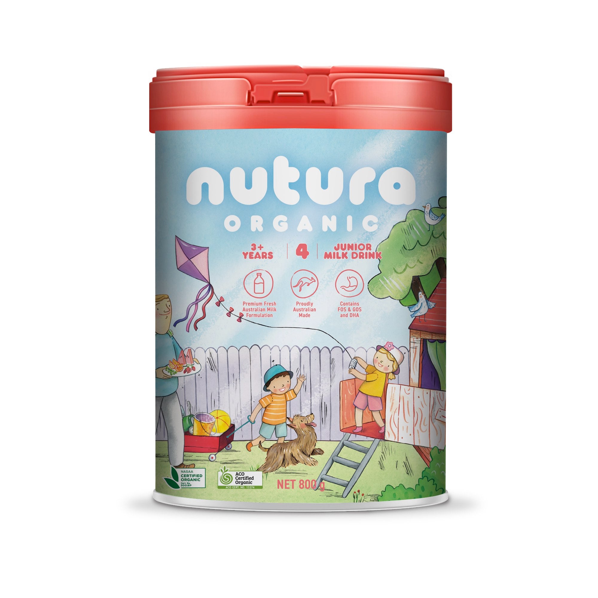 Organic formula milk for children stage 4 (36 months and older) 800g - Nutura
