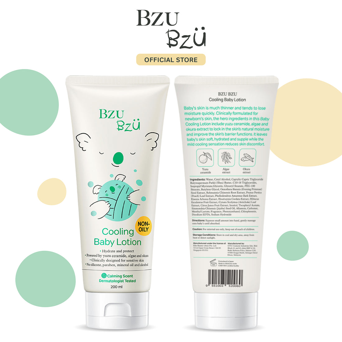 Kem Dưỡng Thể Em Bé Mát Dịu Cooling Baby Lotion | BZU BZU