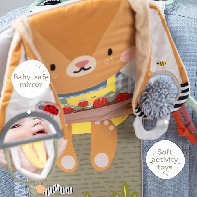Thỏ Đồ Chơi Treo Ghế Xe Hơi Có Đèn Và Nhạc TAF TOYS Giải Trí Và Phát Triển Giác Quan Cho Bé