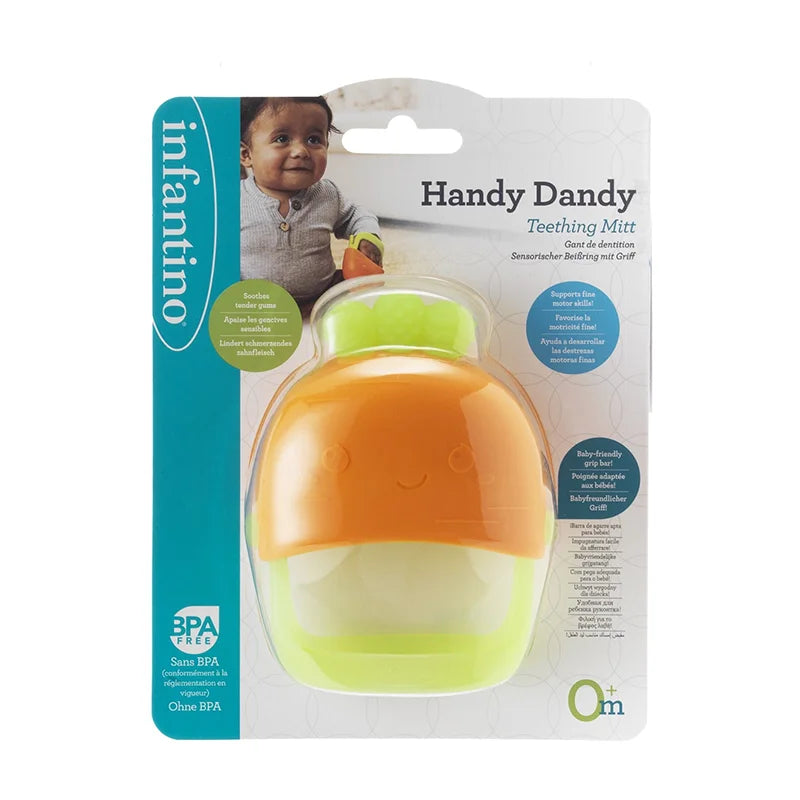 Gặm Nướu Silicone Dạng Bao Tay Hình Cà Rốt – Handy Dandy Teething Mitt, Carrot | Infantino