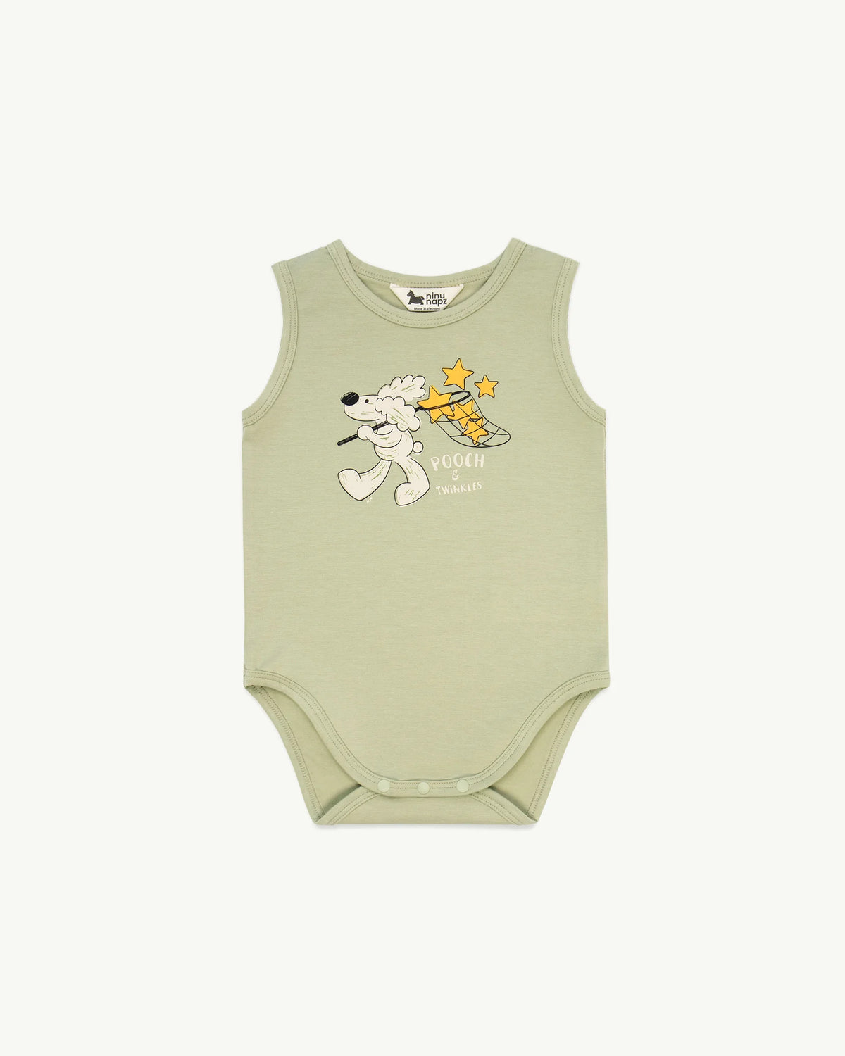 Áo Body Ba Lỗ Hoạ Tiết Pooch And Twinkles Cho Bé | NINUNAPZ