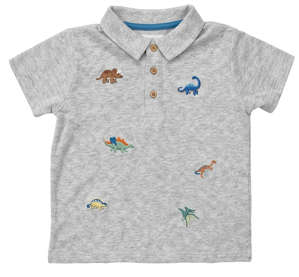 Áo T-Shirt Thêu Cao Cấp Grey Marl Màu Xám Cho Bé (6M-5Y) | Albetta