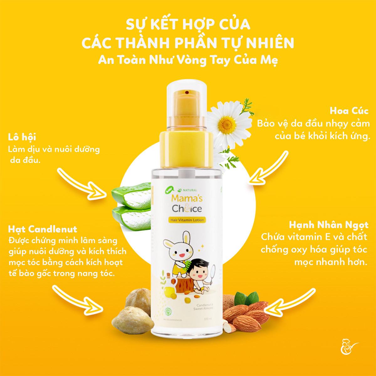 Tinh chất vitamin dưỡng tóc cho bé Mama's Choice