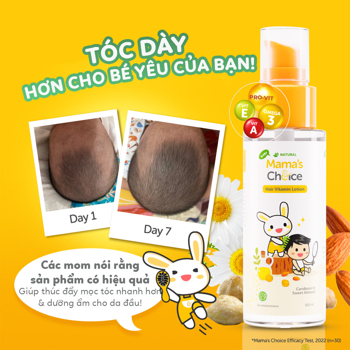 Tinh chất vitamin dưỡng tóc cho bé Mama's Choice