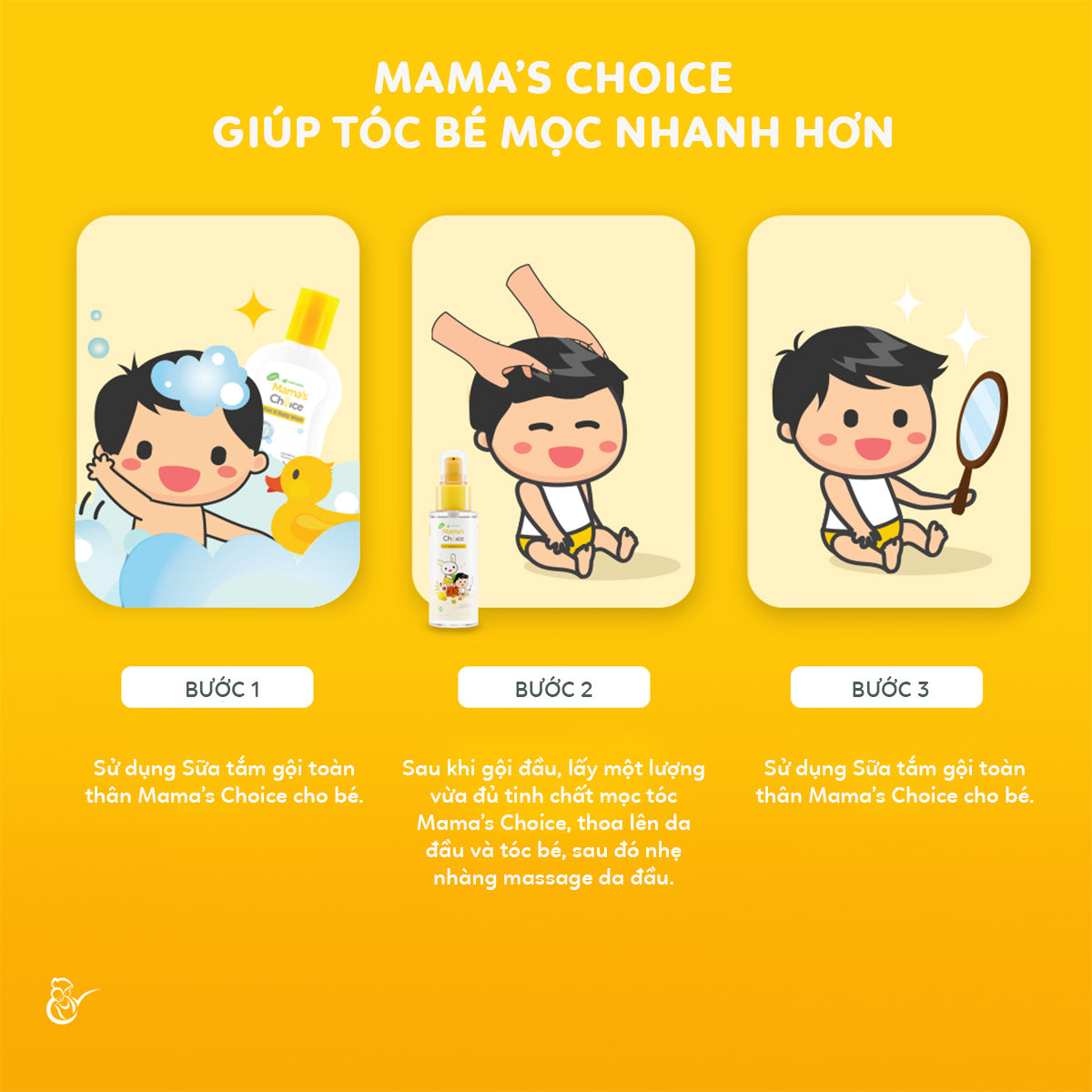 Tinh chất vitamin dưỡng tóc cho bé Mama's Choice