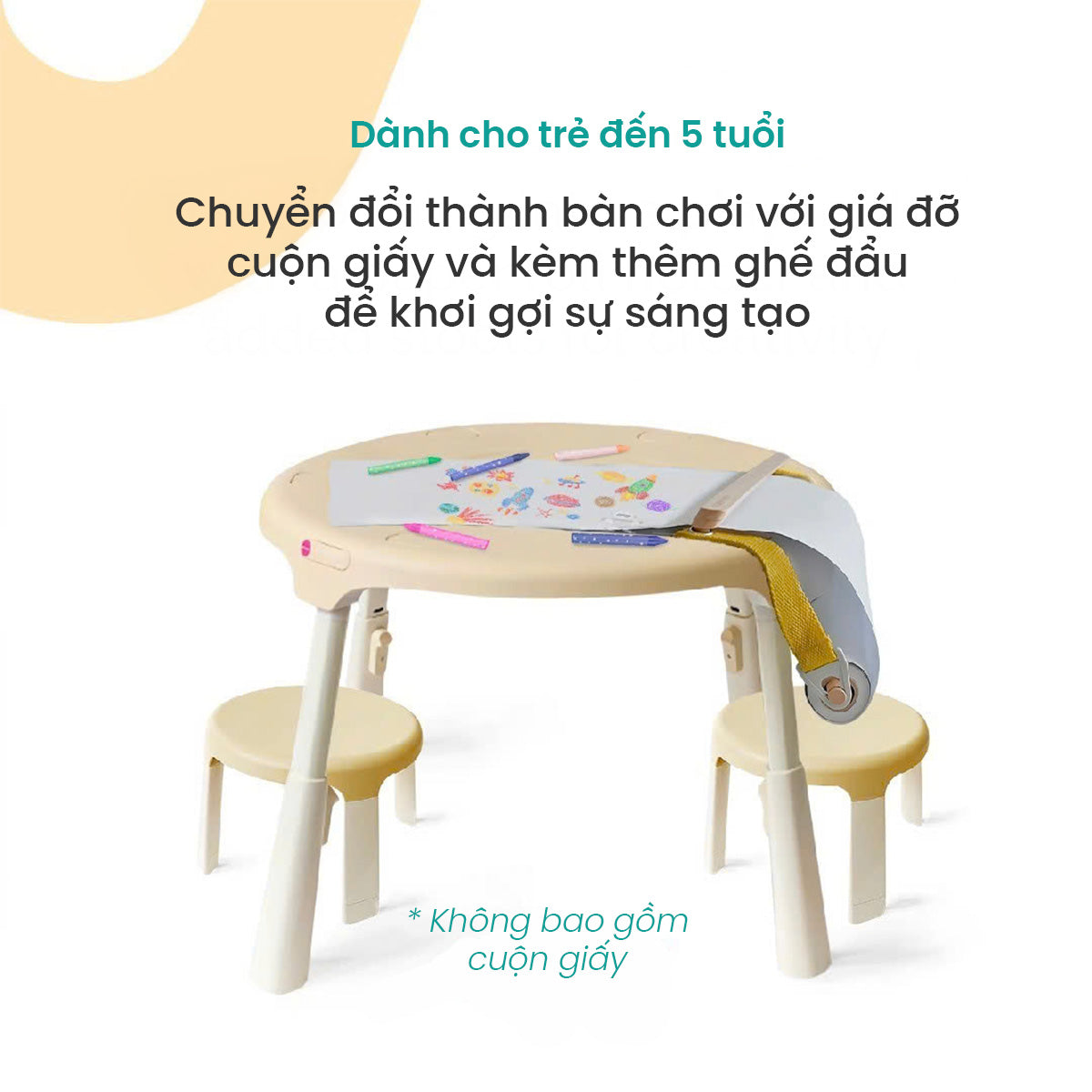 Oribel Portaplay Play Table Set with 2 Chairs - Monsterland Adventure