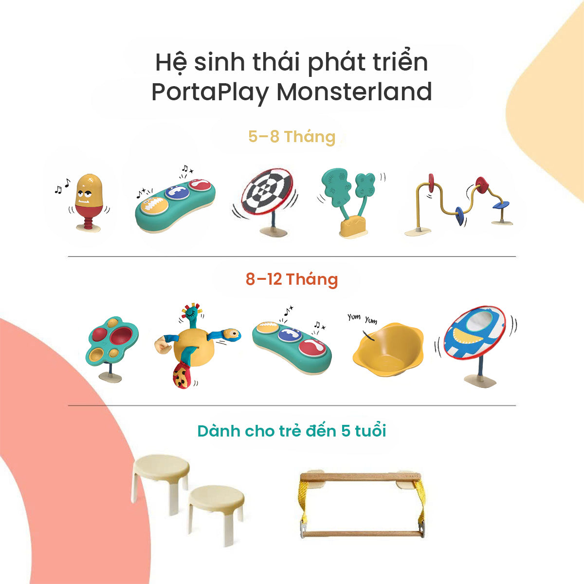 Oribel Portaplay Play Table Set with 2 Chairs - Monsterland Adventure