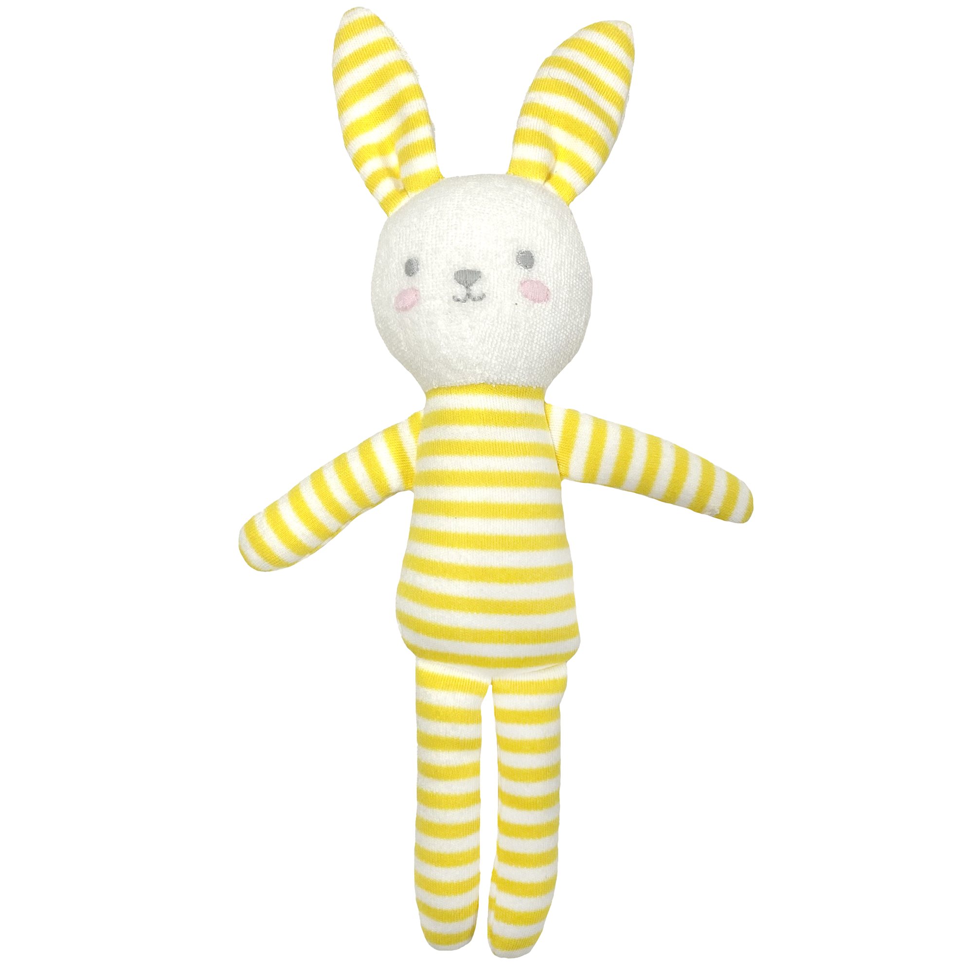 Yellow Striped Rabbit Stuffed Toy