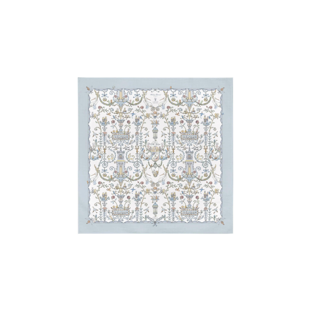 Khăn Carré Toile de Jouy Blue – Atelier Choux & Caitlin Wilson