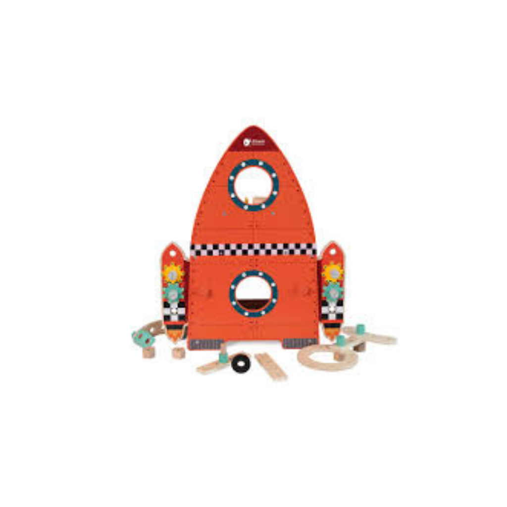 Classic World Orange Rocket Shaped Tool Table