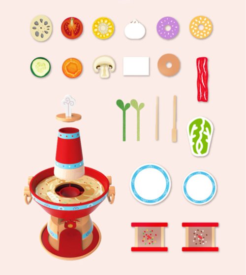 Bộ Đồ Chơi Nồi Lẩu Cố Cung Bằng Gỗ | Classic World