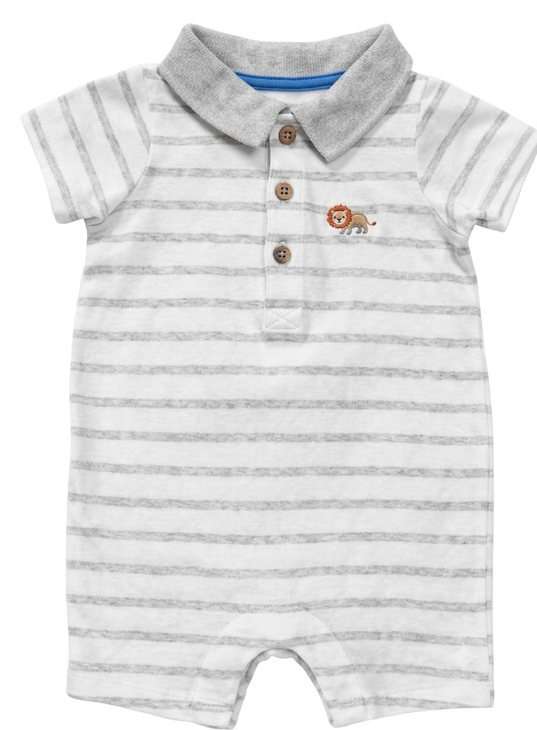 Bộ Romper Kẻ Sọc Cho Bé Grey Marl Striped (3-24M) | Albetta