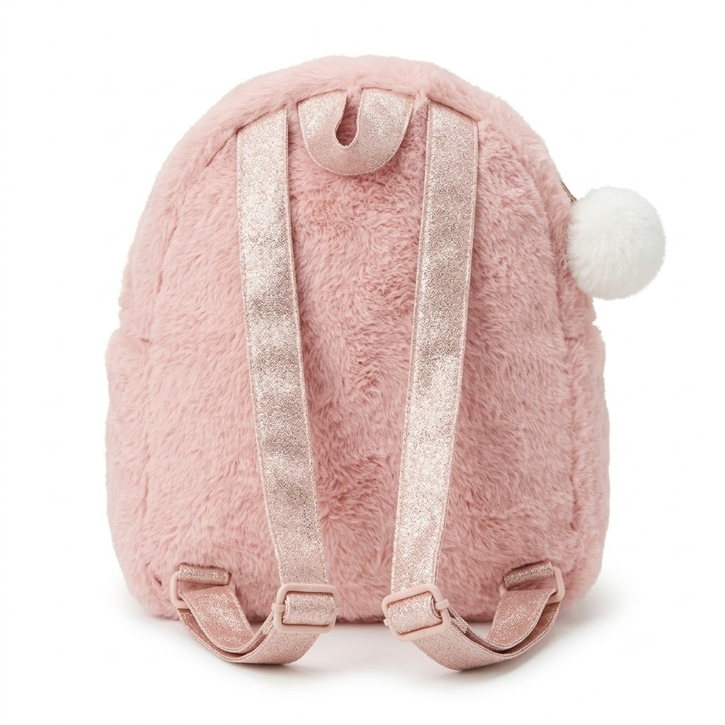 BaLo Thỏ Lông Màu Hồng Pink Fur Bunny Backpack Cao Cấp Cho Bé | Albetta