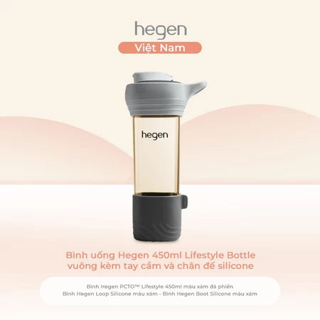 Bình Uống Hegen Lifestyle Bottle PPSU 450ml Có Tay Cầm Và Đế (Đa Dạng Độ Tuổi) | Hegen