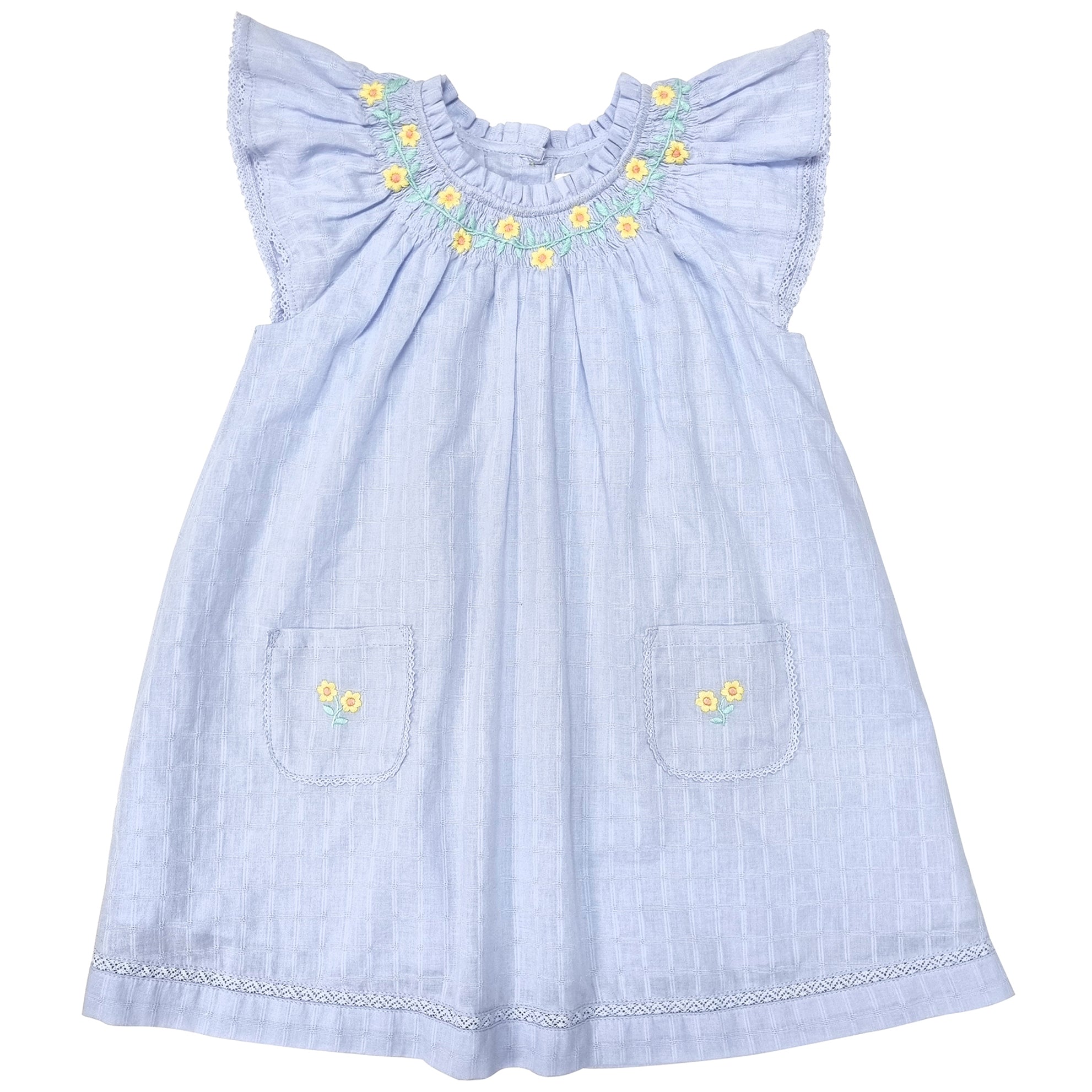 Light Purple Jacquard Floral Embroidered Dress