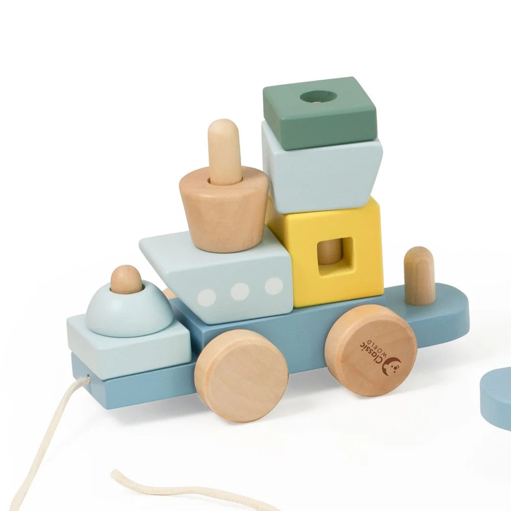 CLASSIC WORLD CWO Wooden Pull Toy - Ocean Theme - Develops Motor Skills for Children