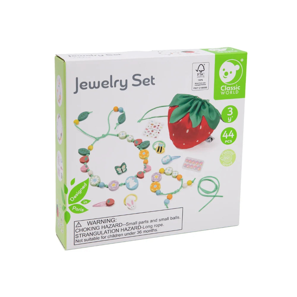 Bộ Đồ Chơi Trang Sức Bằng Gỗ Jewelry Set Dành Cho Bé Từ 3 Tuổi | Classic World