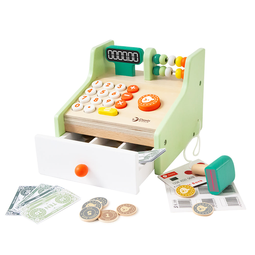 Đồ Chơi Máy Tính Tiền Siêu Thị Bằng Gỗ Cash Register | Classic World