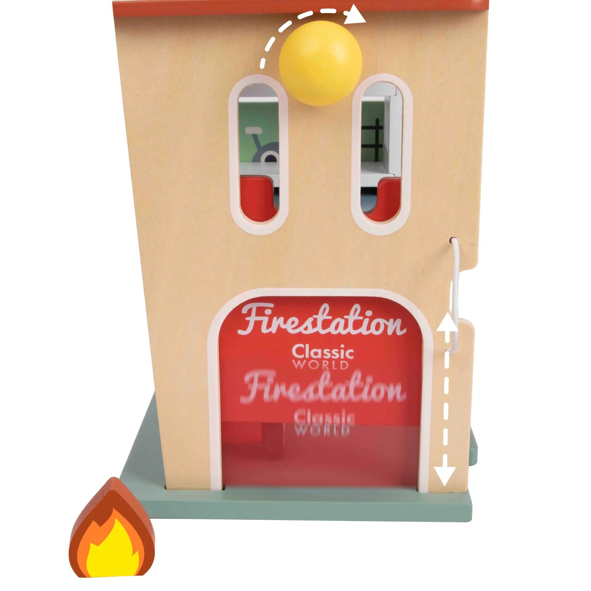 Đồ Chơi Mô Hình Trạm Cứu Hỏa Bằng Gỗ Fire Station | Classic World