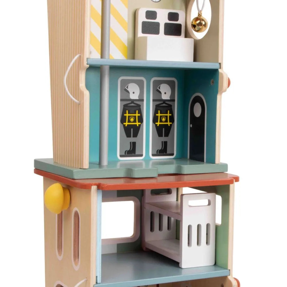 Đồ Chơi Mô Hình Trạm Cứu Hỏa Bằng Gỗ Fire Station | Classic World