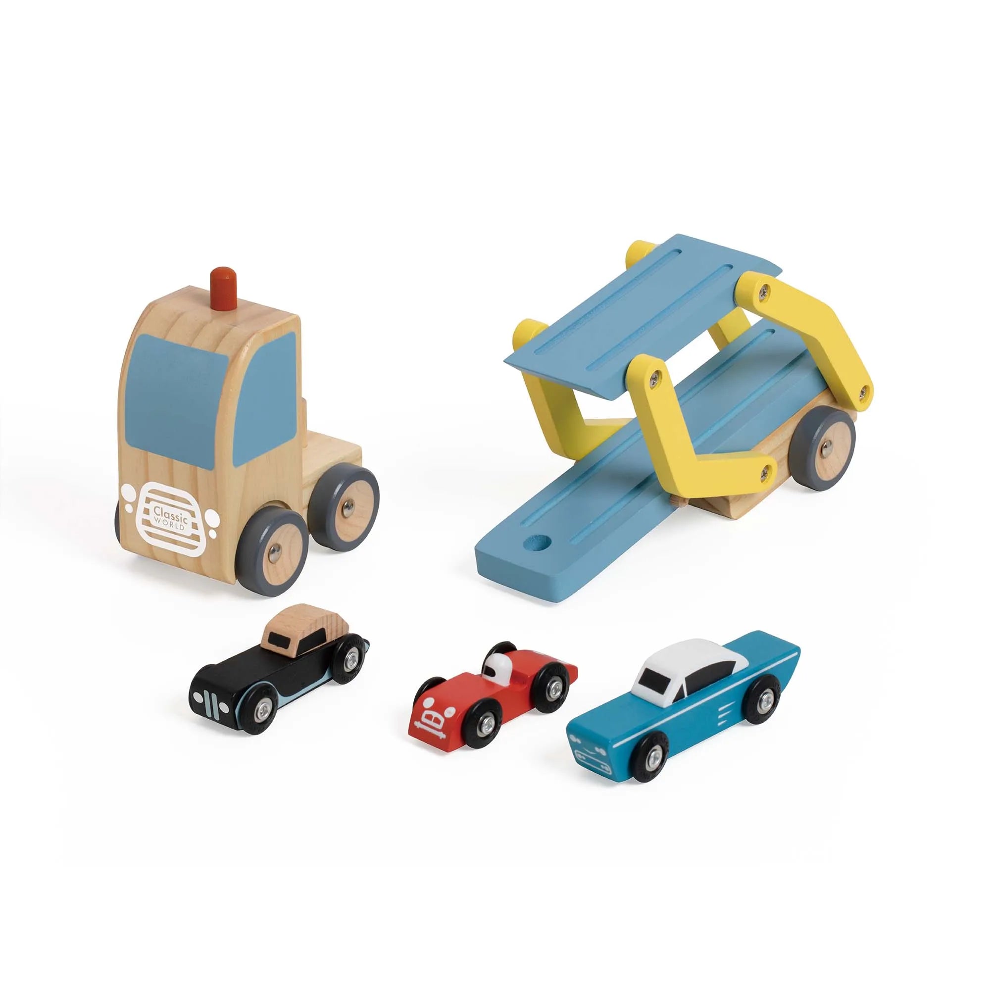 Đồ Chơi Xe Tải Vận Chuyển Ô Tô Bằng Gỗ Car Transporter Truck | Classic World