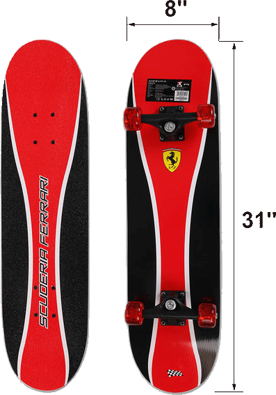 Ván trượt Ferrari 31x8' Double-Kick (cơ bản) MESUCA