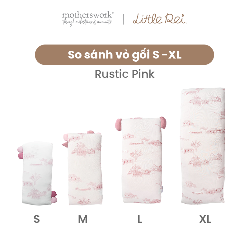 Gối Ôm Vải Sợi Tre Little Rei, Nhiều Size Mềm Mại Cho Bé