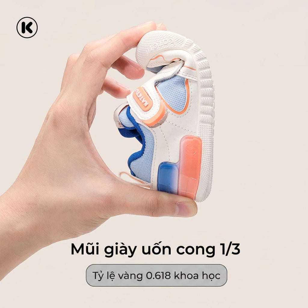 Giày Tập Đi Cho Bé Hỗ Trợ Gót Chống Bàn Chân Bẹt Vai Tencel Màu Hồng | Katetu