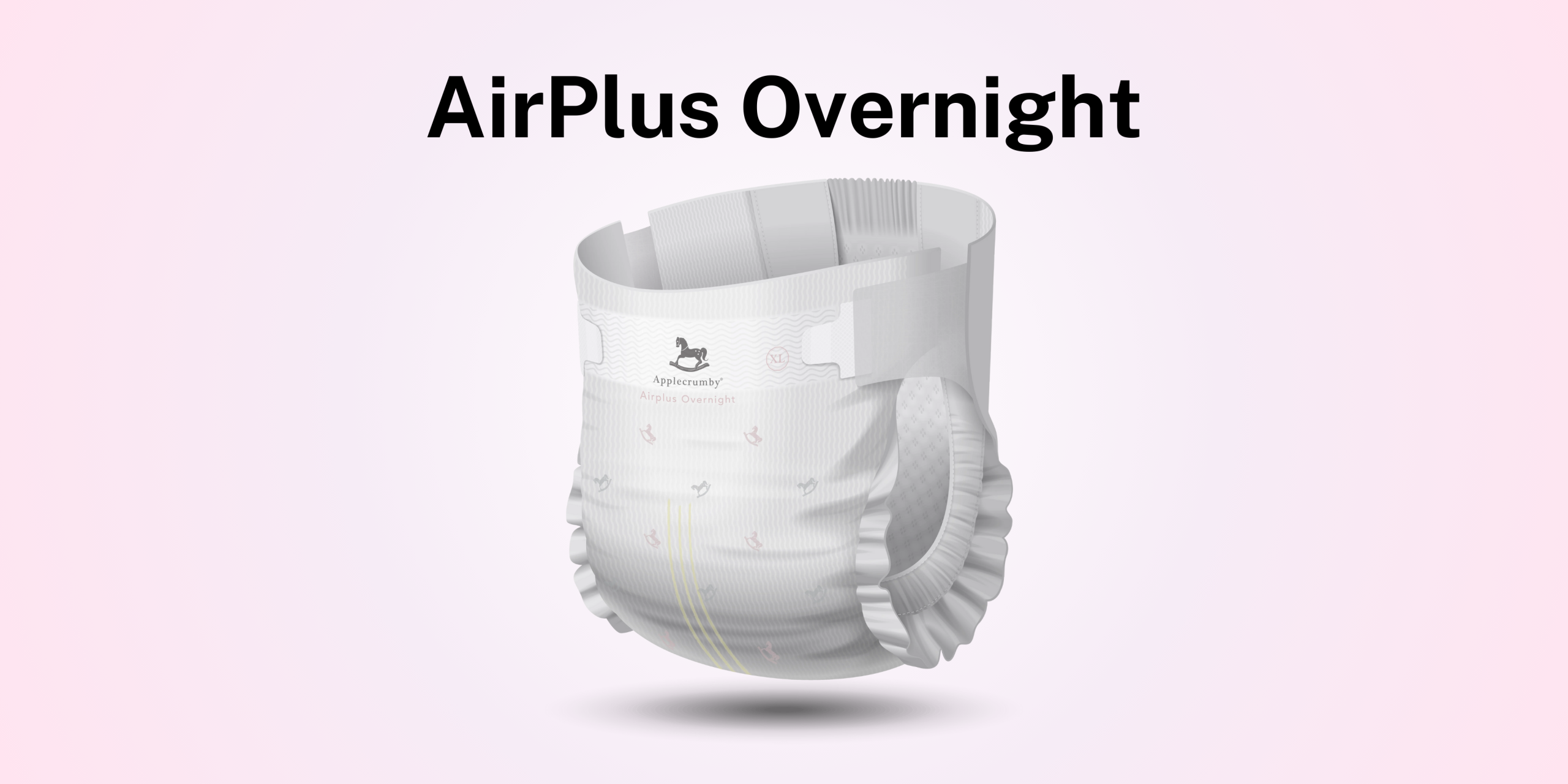 Bỉm Tã Quần Đêm Applecrumby Airplus Overnight Mega Pull Ups Size XXXL (Cho Bé Trên 20kg) - 30 Miếng Khô Thoáng Suốt Đêm