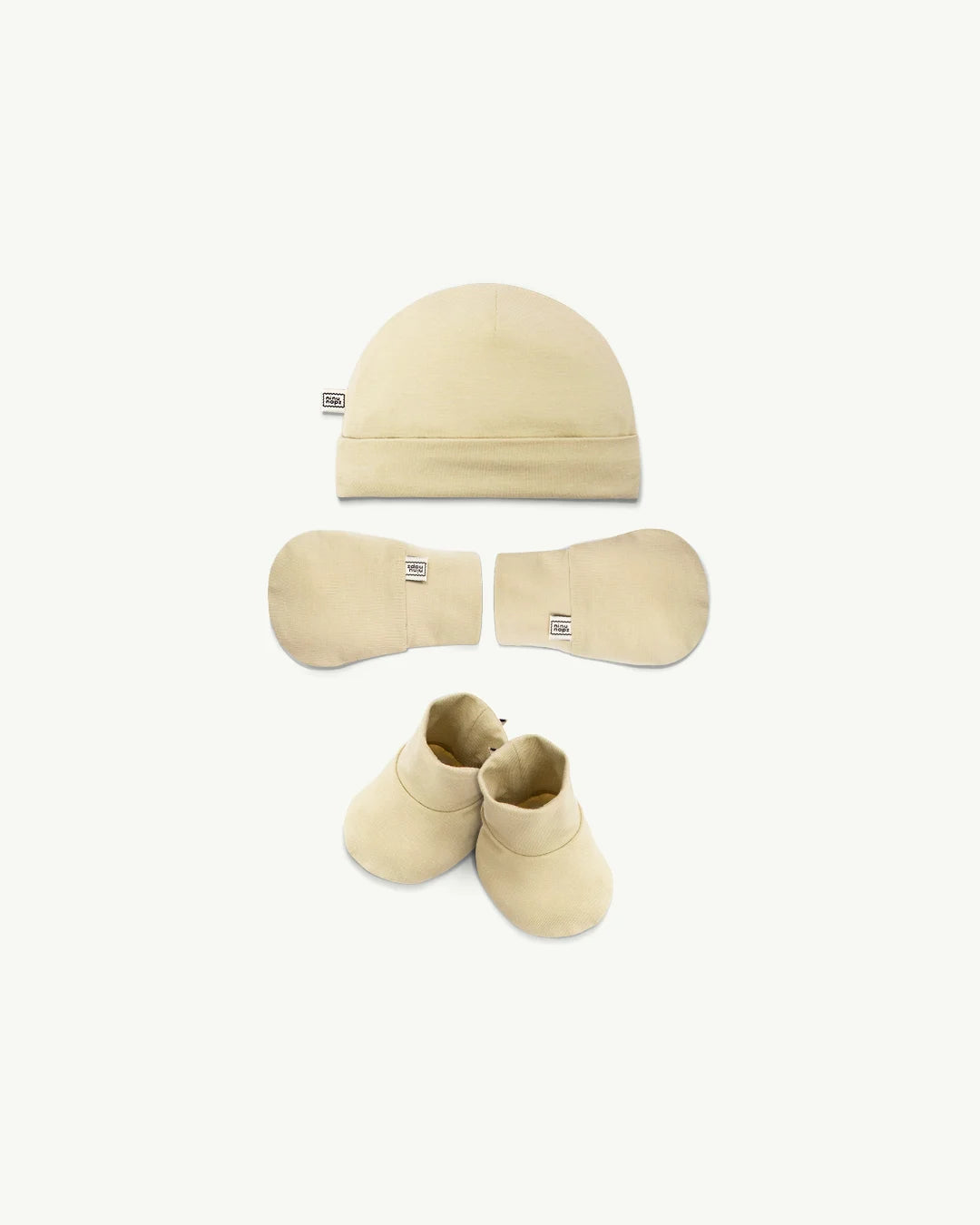 Set Mũ, Bao Tay Và Bao Chân Cho Bé Sơ Sinh Màu Biscotti | NINUNAPZ