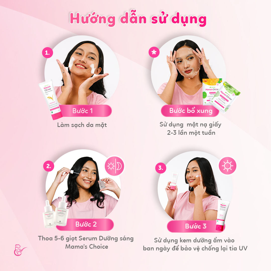 Tinh chất dưỡng sáng da mặt Mama’s Choice Brightening Serum, giảm thâm nám