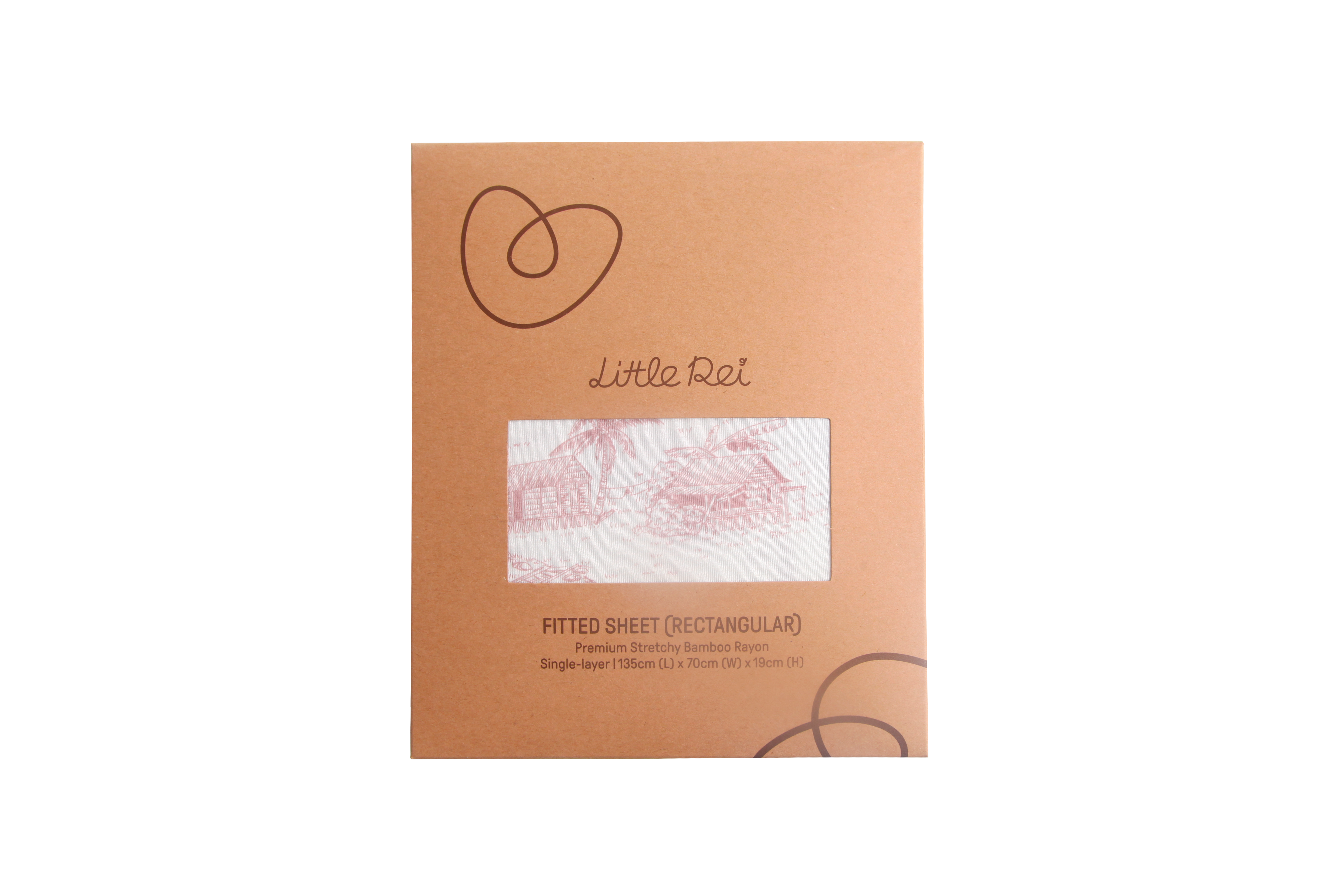 Little Rei Bamboo Fiber Bed Sheet, Elastic Hem