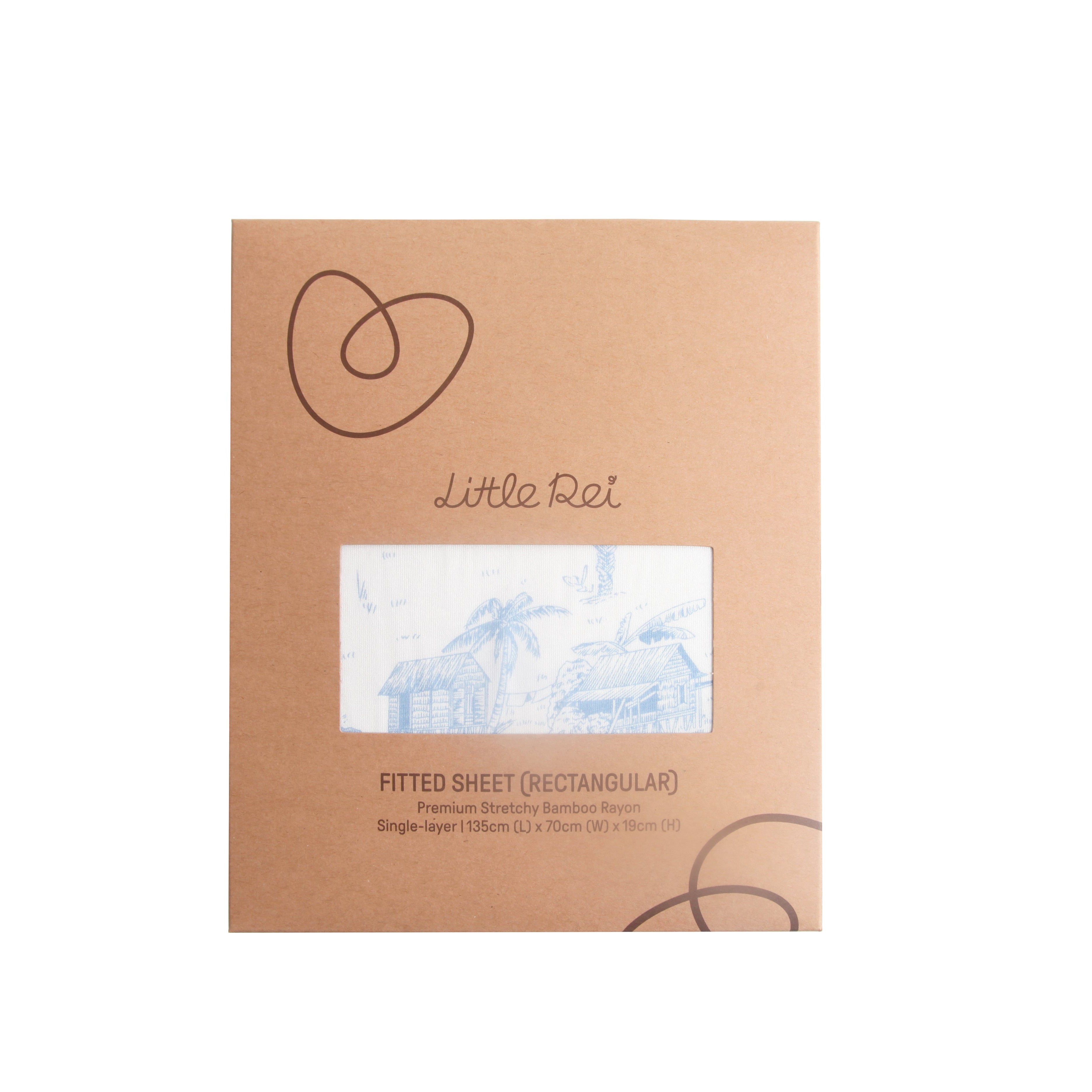 Little Rei Bamboo Fiber Bed Sheet, Elastic Hem