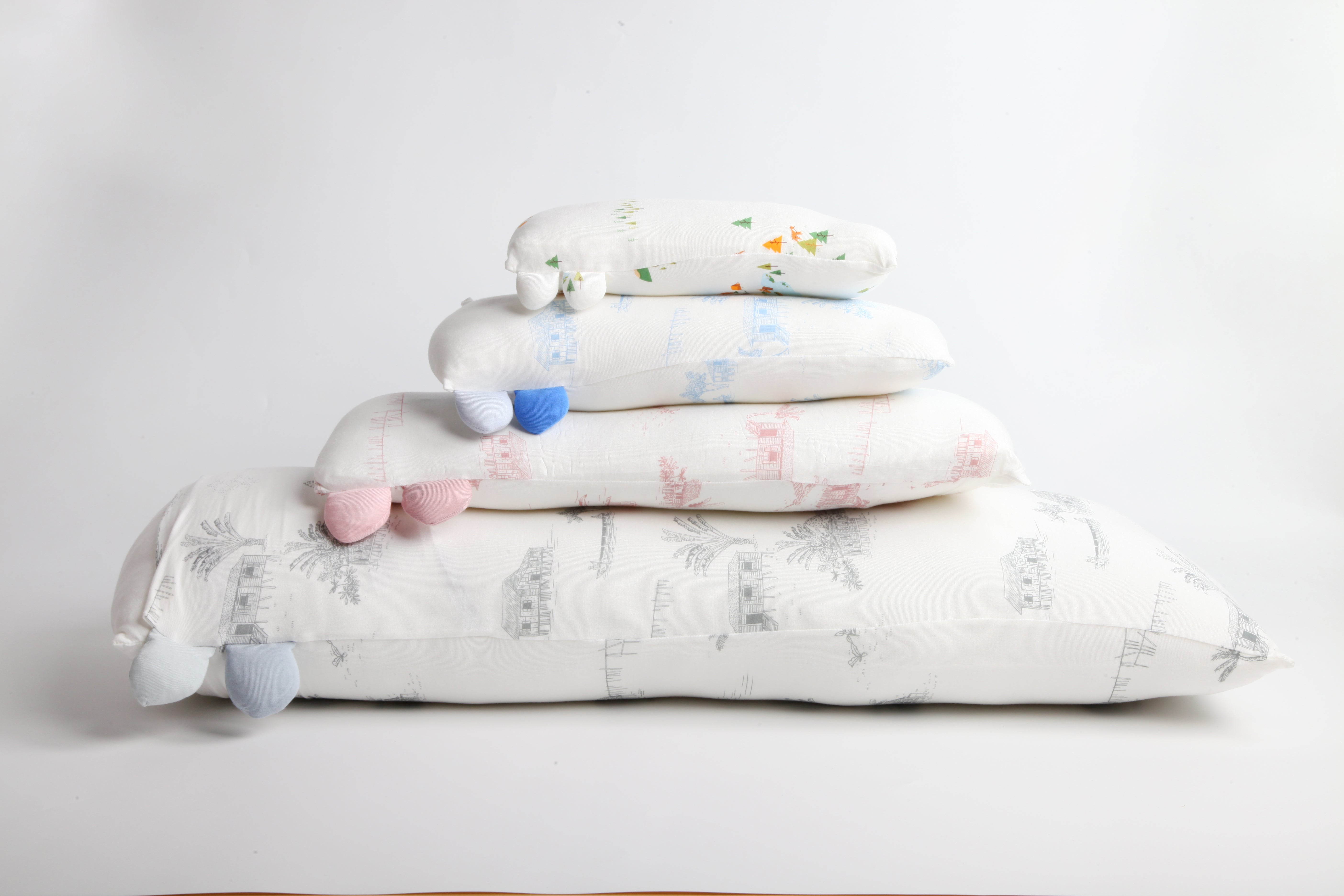 Little Rei Bamboo Fiber Bolster Pillow, Various Soft Sizes for Babies