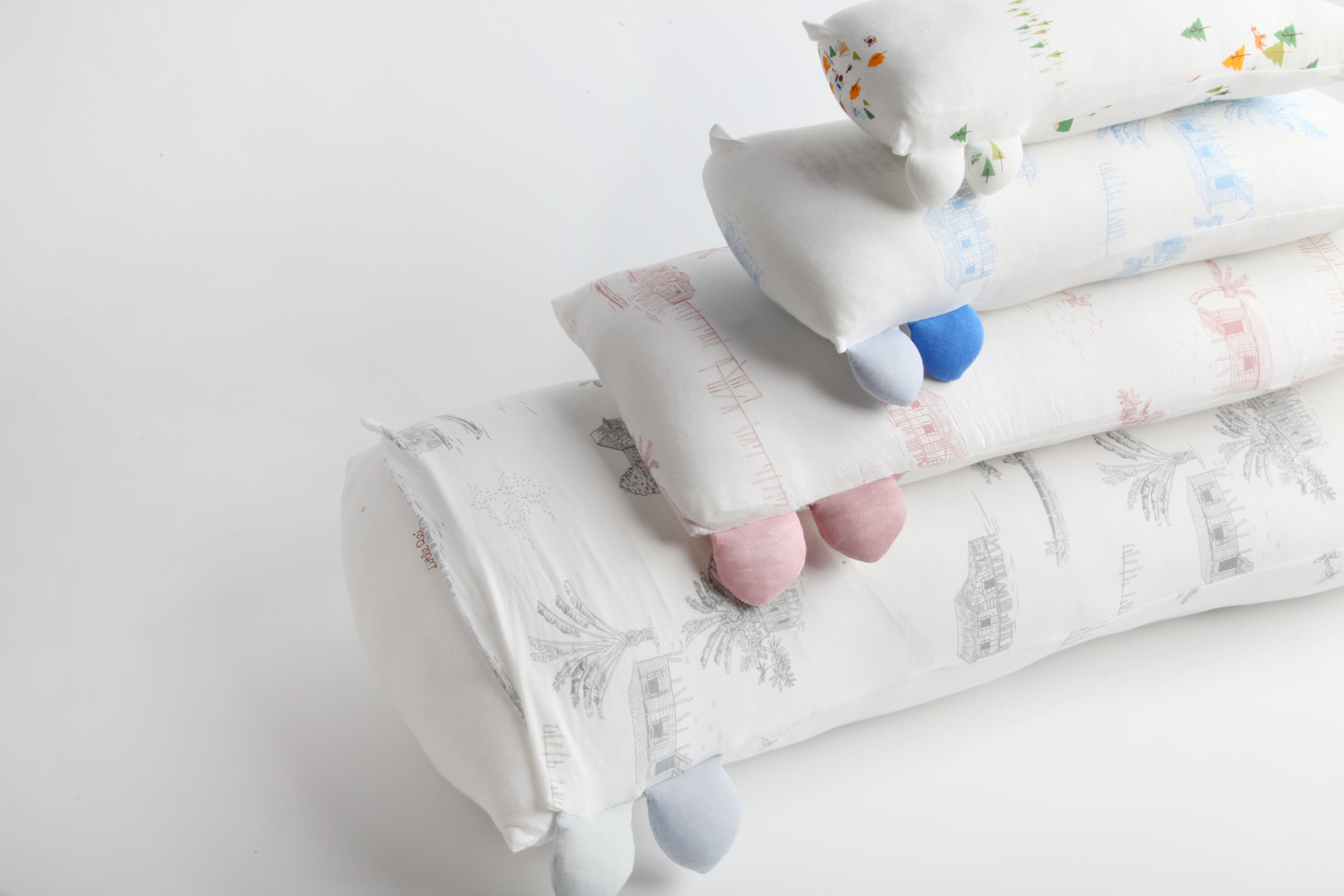 Little Rei Bamboo Fiber Bolster Pillow, Various Soft Sizes for Babies