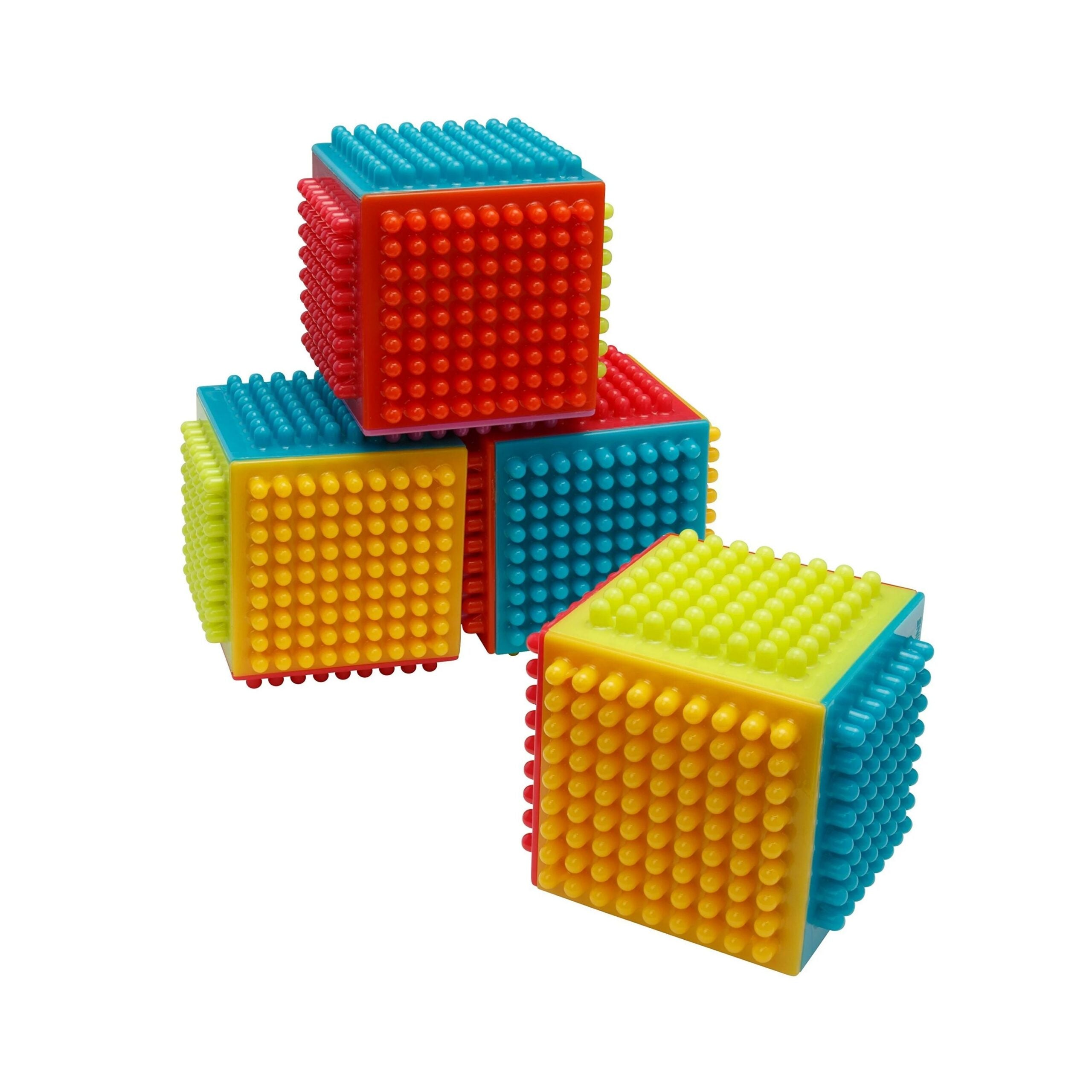 Bộ Đồ Chơi Khối Xếp Hình Cảm Giác Press & Stay Sensory Blocks | Infantino