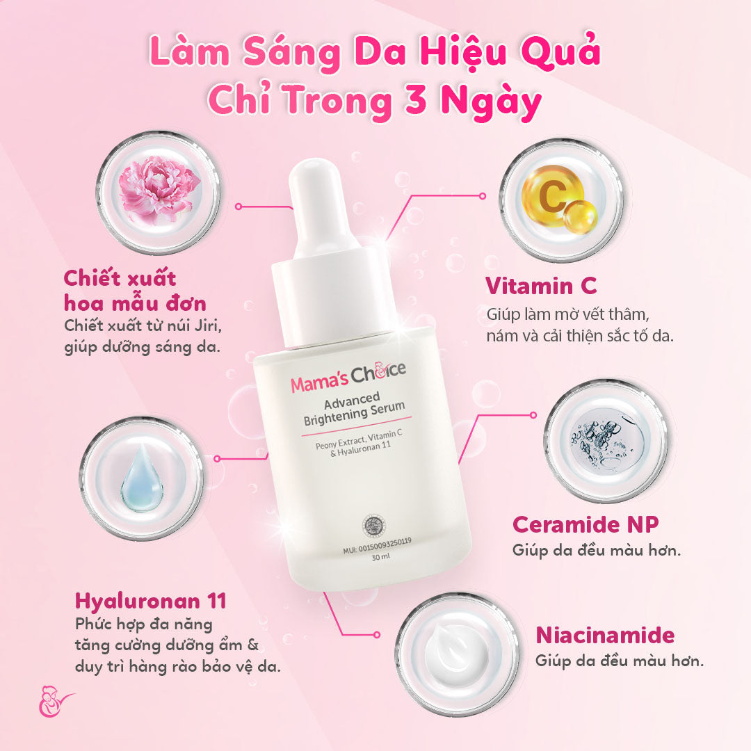 Tinh chất dưỡng sáng da mặt Mama’s Choice Brightening Serum, giảm thâm nám