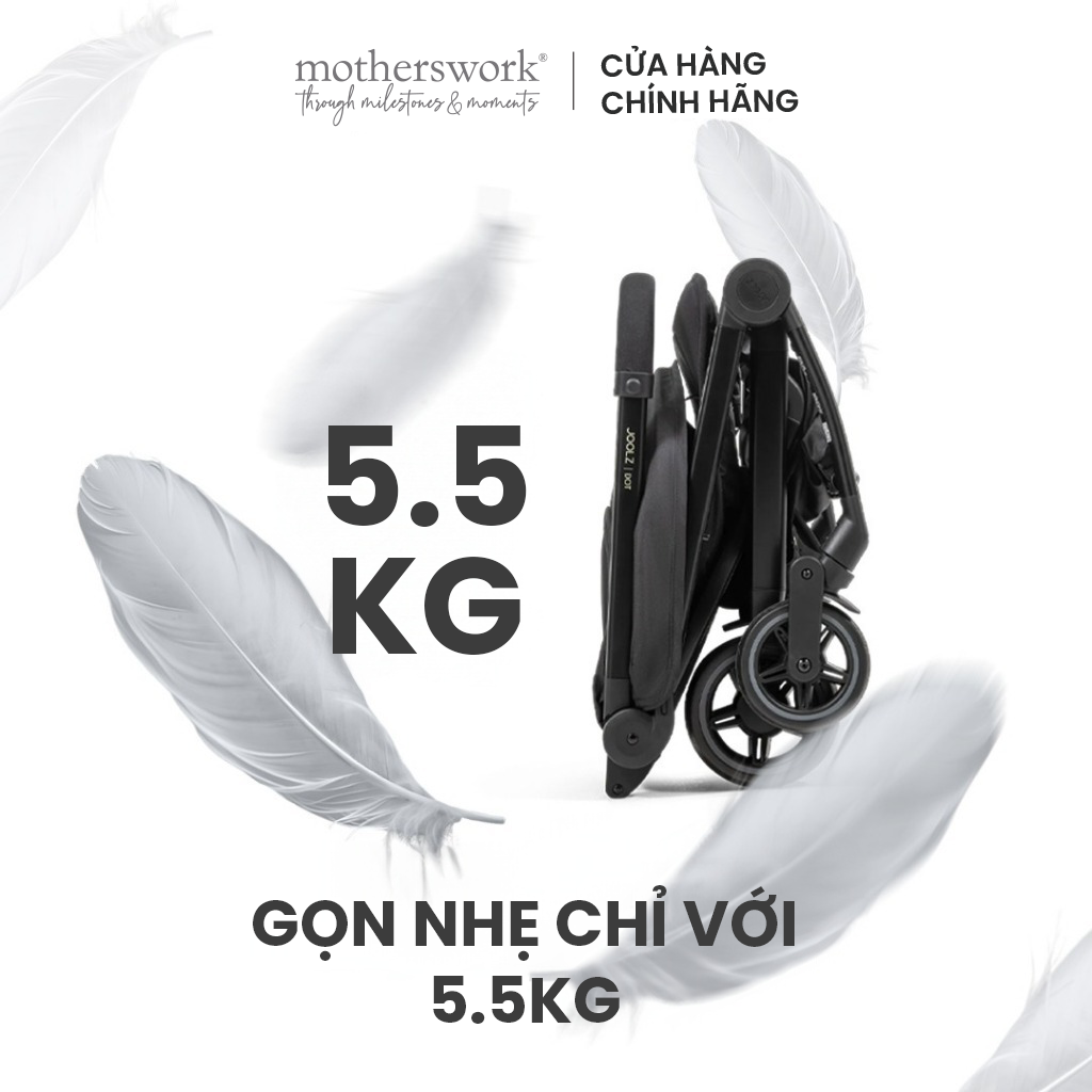 Xe đẩy du lịch siêu gọn nhẹ Joolz Dot gấp gọn 1 tay, đẩy êm, mái che UPF 50+, cho bé từ 4 tháng