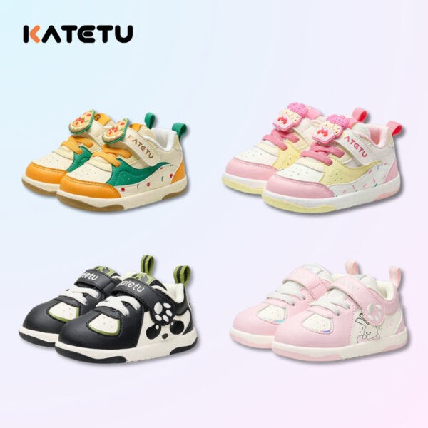 Giày Thời Trang Cho Bé Hình Gấu Trúc Soft PU Cute Creatures & Tasty Treats Functional Shoes | Katetu