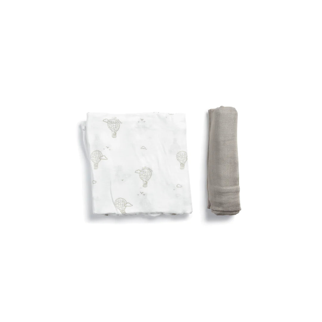 Combo 2 khăn quấn em bé sợi tre cao cấp Little Rei 70cm x 70cm, thoáng khí và mềm mại với trẻ sơ sinh