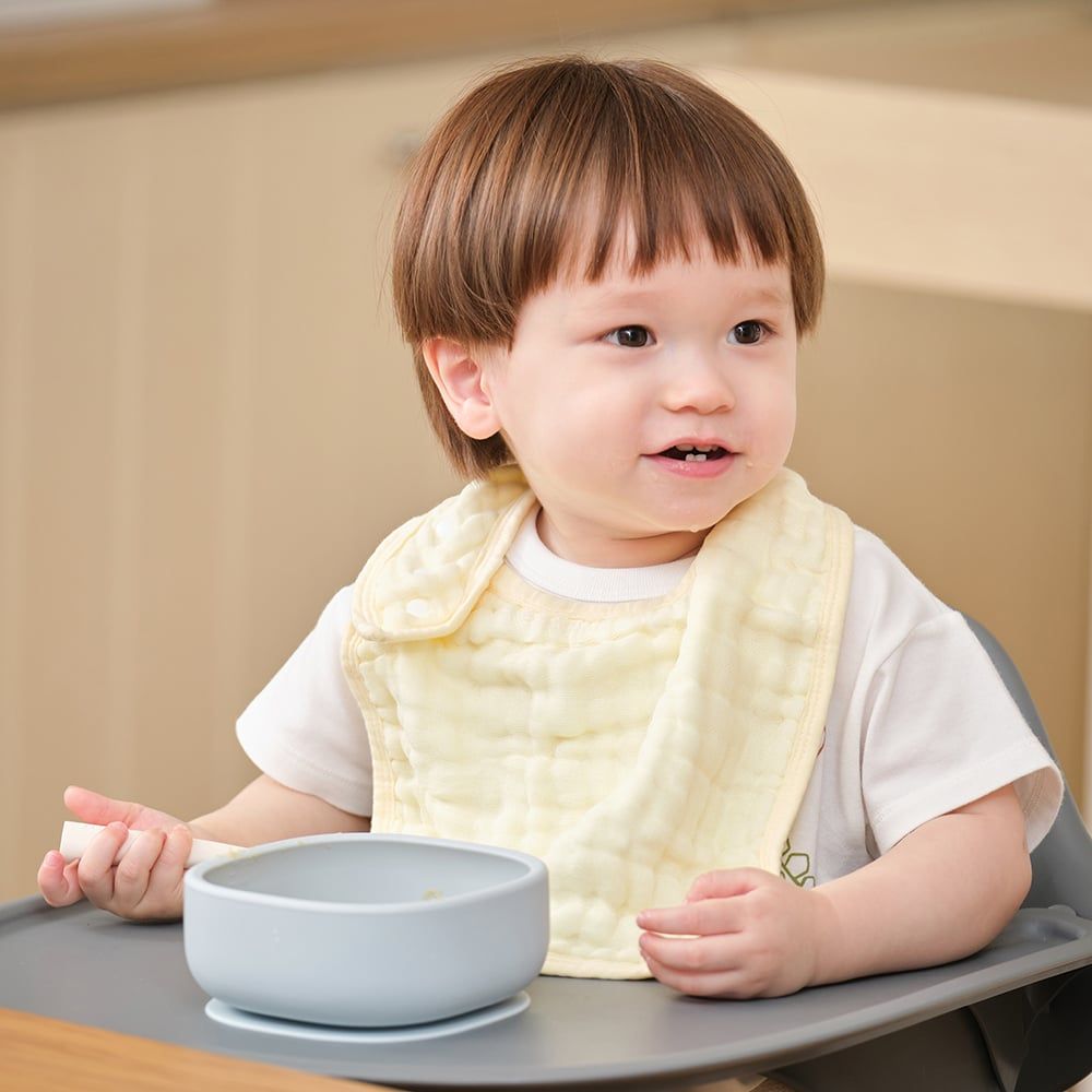 L'ANGE Square Bib - 9-Layer Cotton Fabric, Super Absorbent - Soft & Safe for Baby (Set of 2)