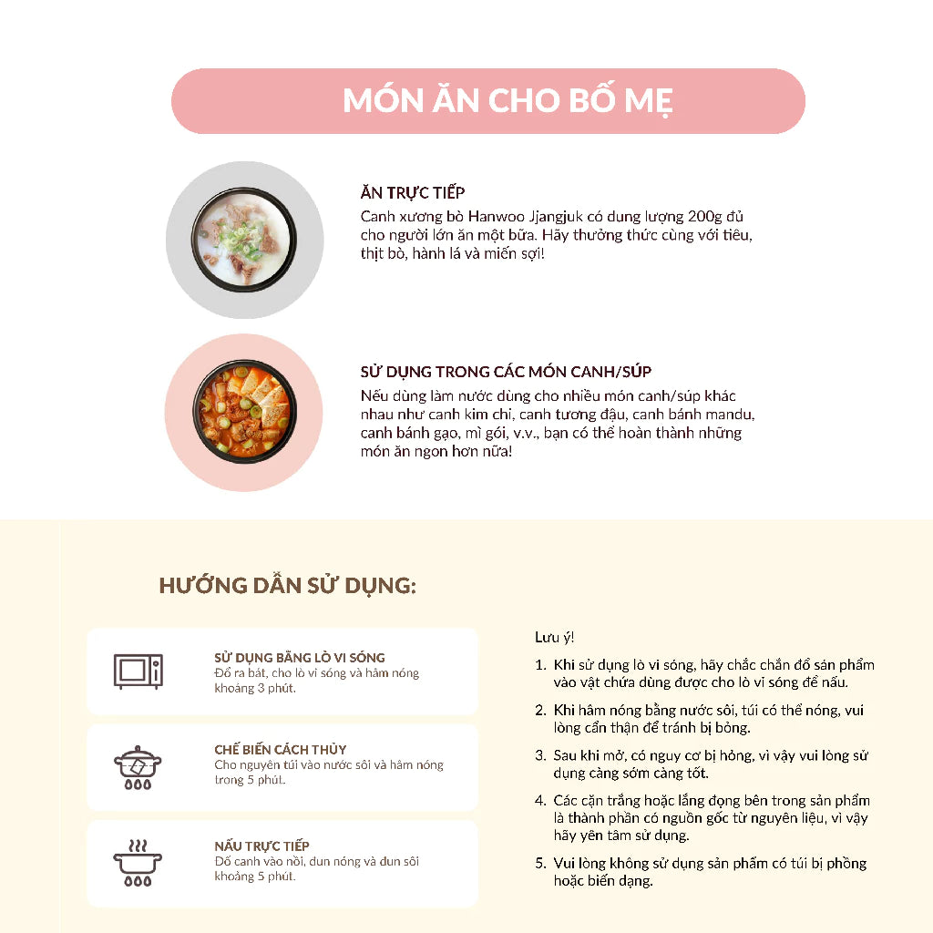 Naju Korean Mama Jjang Original Beef Bone Soup 200g - Convenient, Authentic Family Meal