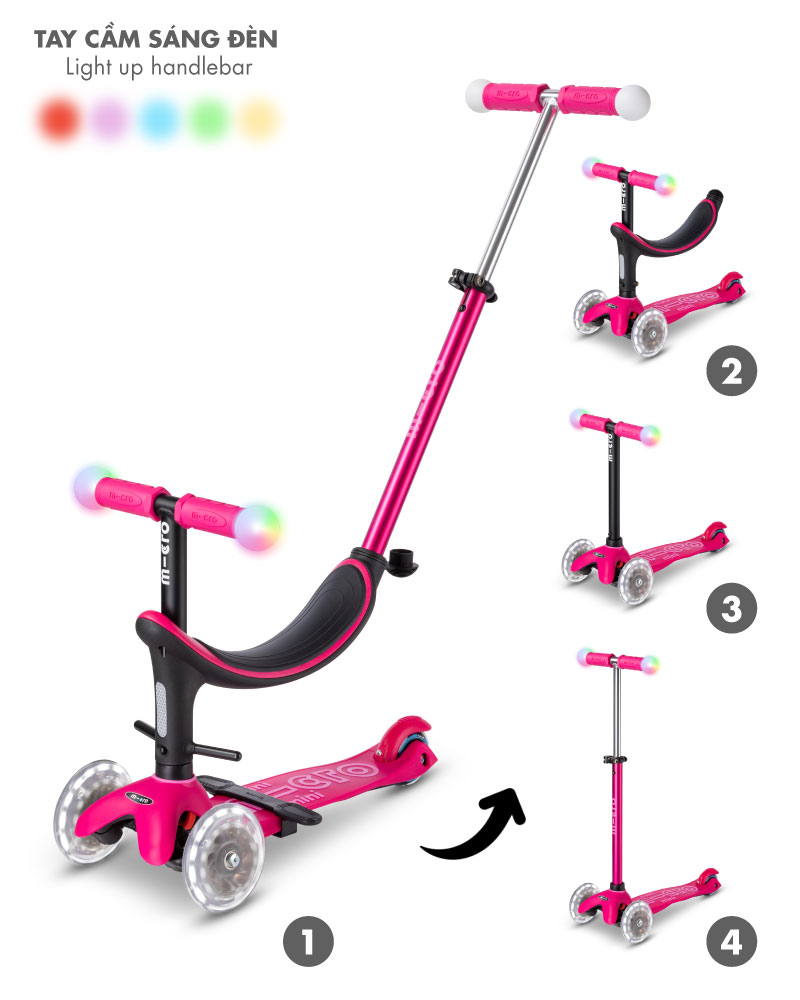 Xe trượt scooter Micro Mini2grow 4in1 Deluxe Magic